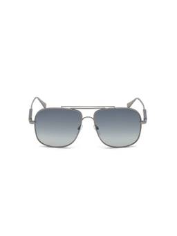 Tom Ford - Silver Metal Full Rim Aviator Men Sunglasses (60)