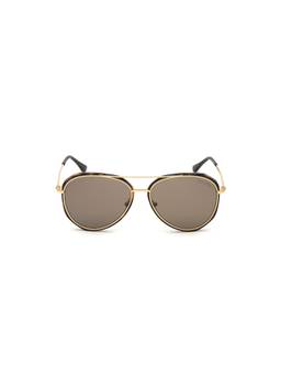 Tom Ford - Brown Metal Full Rim Aviator Men Sunglasses (60)