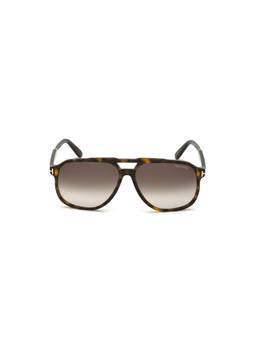 Tom Ford - Brown Acetate Full Rim Aviator Men Sunglasses (62)