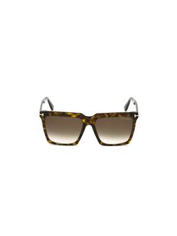 Tom Ford - Black Acetate Full Rim Square Women Sunglasses (58)
