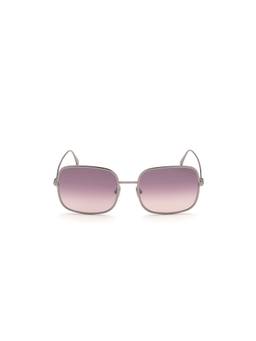 Tom Ford - Silver Metal Full Rim Square Women Sunglasses (58)