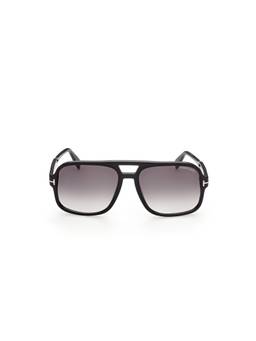 Tom Ford - Black Acetate Full Rim Square Men Sunglasses (60)