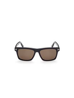Tom Ford - Black Acetate Full Rim Square Men Sunglasses (56)
