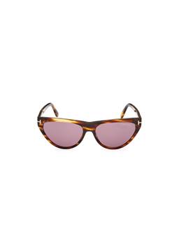 Tom Ford - Multi-Color Acetate Full Rim Cat Eye Women Sunglasses (56)