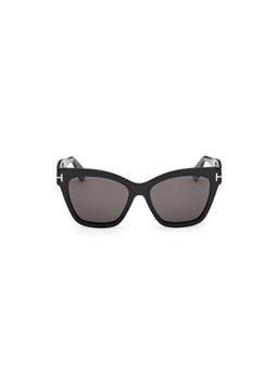 Tom Ford - Black Acetate Full Rim Cat Eye Women Sunglasses (55)