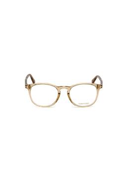 Tom Ford - Brown Acetate Full Rim Round Unisex Frame (49)