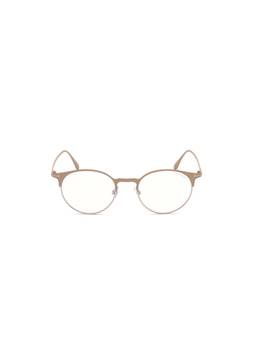 Tom Ford - Beige Metal Half Rim Oval Unisex Frame (51)
