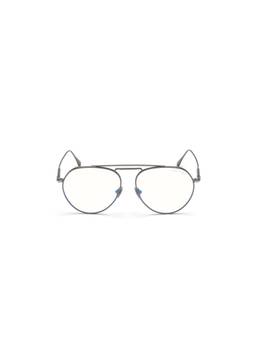 Tom Ford - Grey Metal Full Rim Aviator Unisex Frame (56)