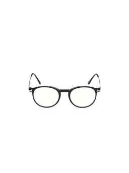 Tom Ford - Black Acetate Full Rim Round Men Frame (51)