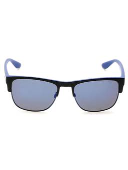 Timberland - Blue Acetate Full Rim Rectangle Men Sunglasses (58)