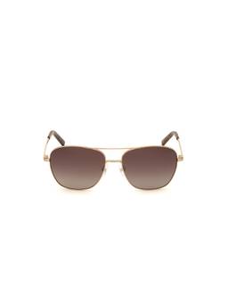 Timberland - Gold Metal Full Rim Square Men Sunglasses (57)