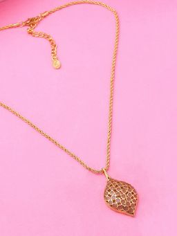 Estele - Gold Plated Trellis Designer Necklace for Women