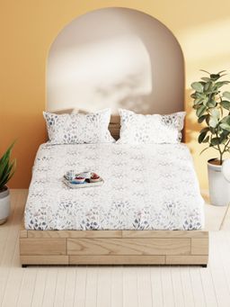 BIANCA - Soft 100% Natural Cotton Double Bedsheet With 2 Pillow Covers