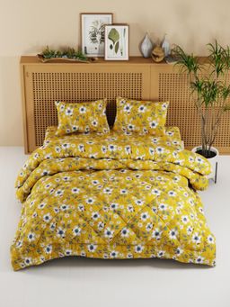 KOPA - Extra Smooth Micro Bed-in-Bag Comforter with King Bedsheet & 2 Pillow Covers - Mustard