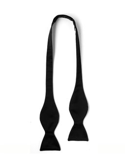 The Tie Hub - Black Microfiber Self Tie Bow Tie