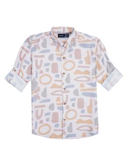 CAVIO - Boys Multi-Color Regula Fit Printed Full Sleeves Casual Shirt