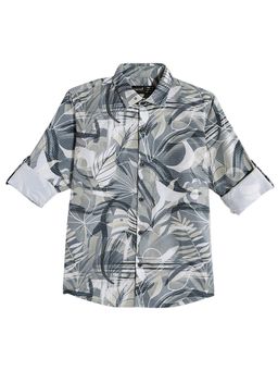 CAVIO - Boys Multi-Color Cotton Regula Fit Printed Full Sleeves Casual Shirt