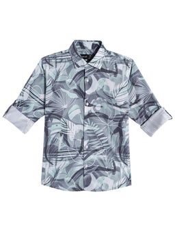 CAVIO - Boys Multi-Color Cotton Regula Fit Printed Full Sleeves Casual Shirt