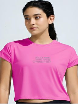 DOMIN8 - Pink Solid Regular Fit Top