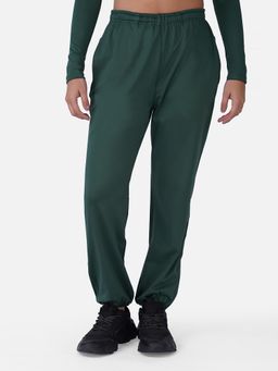 Wear Jukebox - Green Solid Relaxed Fit Joggers