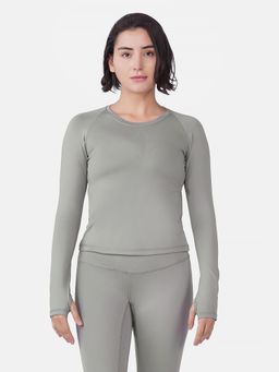 Wear Jukebox - Grey Solid Slim Fit Top