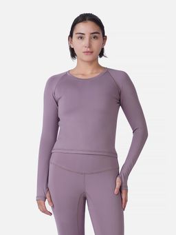 Wear Jukebox - Purple Solid Slim Fit Top