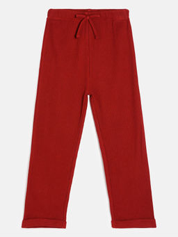MINI KLUB - Kids Girls Red Knit Pants