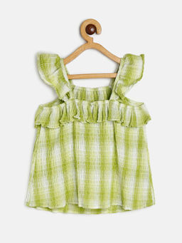 MINI KLUB - Kids Girls Green Woven Top