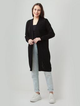 Zink London - Womens Black Solid Shrug