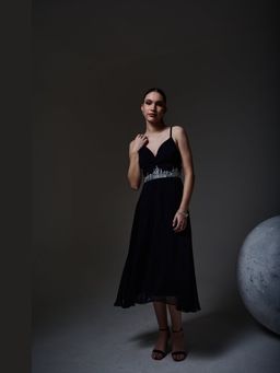Orthodox - Skyline Reverie Black Midi Dress