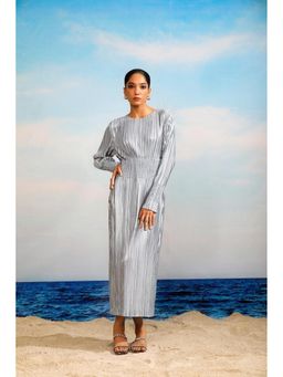 O-PAP STYLE - Women Silver Rochella Metallic Dress