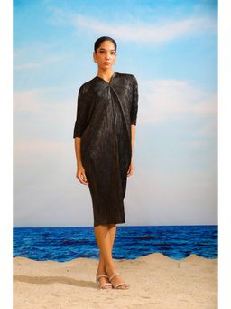 O-PAP STYLE - Women Black Laila Metallic Dress