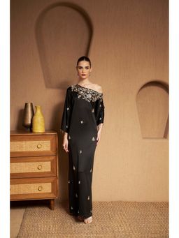 SAKSHI G CHAWLA - Camilla Off Shoulder Kaftan Maxi Dress