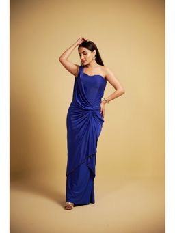 SAKSHI G CHAWLA - Zarina Drape Embellished Bodycon Gown