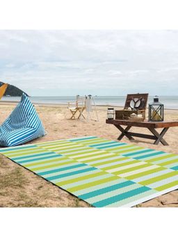 HomeTown - Fiesta Multi Purpose Outdoor Mat (Chatai) 120X180 cm in Lime Colour