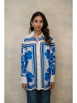 Branche - Women Blue Floral Shirt