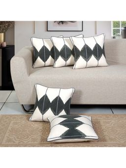 ODE & CLEO - Cotton Slub Cushion Covers Grey (Pack Of 5) (18x18 inches)