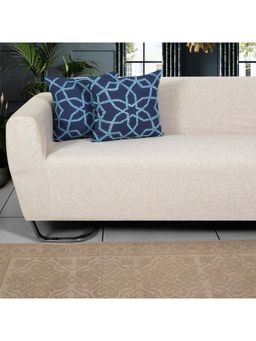 ODE & CLEO - Cotton Slub Cushion Covers Blue (Pack Of 2) (18x18 inches)