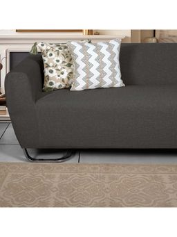 ODE & CLEO - Embroidery Cotton Cushion Covers Green (Pack Of 2) (18x18 inches)