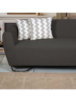 ODE & CLEO - Embroidery Cotton Cushion Covers White (Pack Of 2) (18x18 inches)