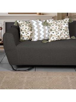 ODE & CLEO - Embroidery Cotton Cushion Covers Green (Pack Of 3) (18x18 inches)