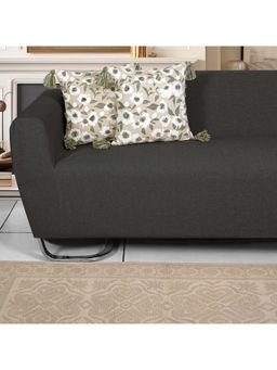 ODE & CLEO - Cotton Slub Cushion Covers Green (Pack Of 2) (18x18 inches)