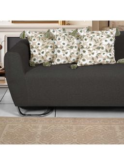 ODE & CLEO - Cotton Slub Cushion Covers Green (Pack Of 3) (18x18 inches)