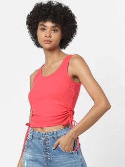 ONLY - Women Solid Red Crop Top