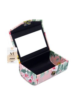 NFI Essentials - PU Floral Lipstick Holder with Mirror