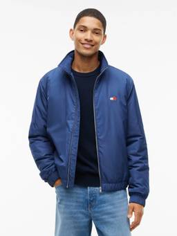 Tommy Hilfiger - Men Blue Solid/Plain Polyester Jacket