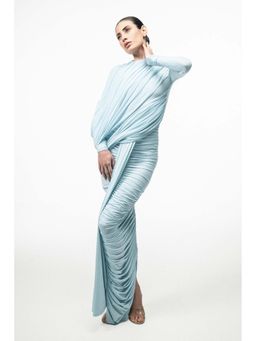 SOTBELLA - Ice Blue Draped Dress