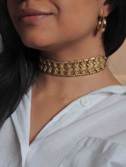 Studio Anviksha - Women Bold Brass Elegance Choker