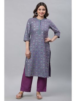 Aurelia - Purple Printed Kurta and Palazzo (Set of 2)