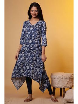 Aurelia - Blue Floral Kurta and Leggings (Set of 2)